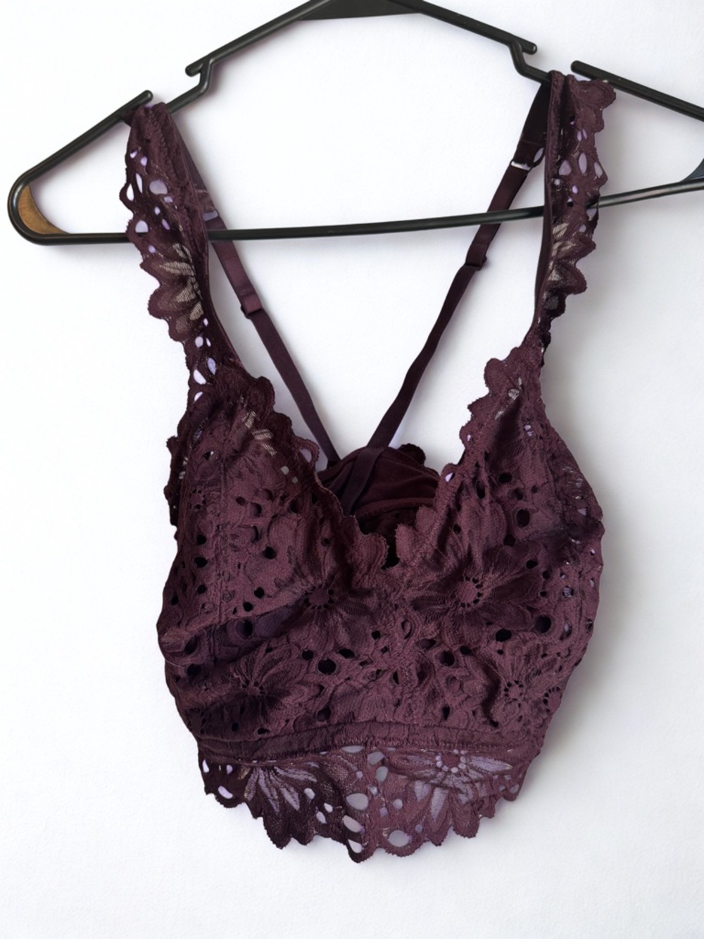 aerie Lace Bralette - Burgundy Plum
